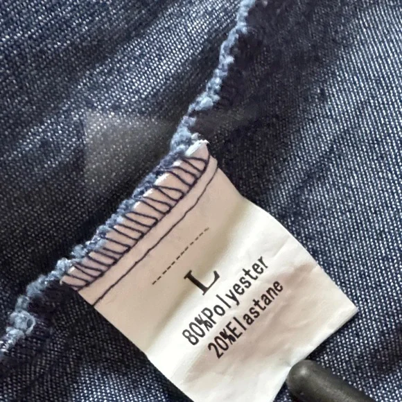 SHEIN Navy A-Line Button Skirt - Picture 2 of 4